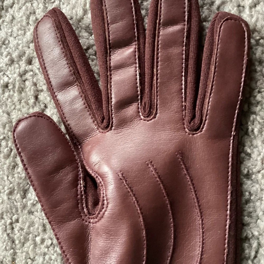 Vintage NOS Womens/Ladies OSFA Driving Gloves Burgundy w Thermal Insulation New! - Picture 6 of 10